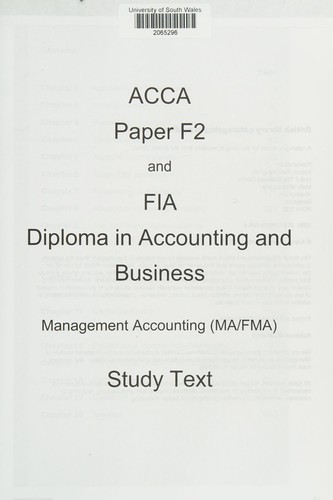ACCA ინგლისისა და უელსის ნაფიც სერტიფიცირებულ ბუღალტერთა ასოციაცია : ფინანსური აღრიცხვა (სასწავლო ტექსტი)