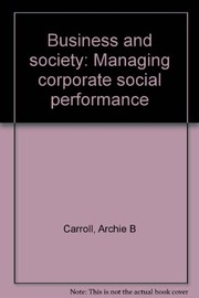 Business and society: Managing corporate social performance Cover Image