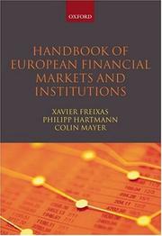 Handbook of european Financial Markets and Institutions Cover Image