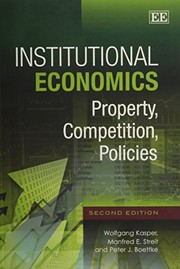 Institutional Economics Property, Competition, Policies, Second Edition Cover Image