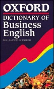           Oxford Dictionary of Business English for Learners of English Cover Image