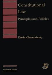 Constitutional law--principles and policies Cover Image