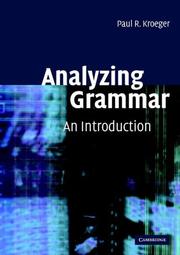 Analyzing grammar : an introduction Cover Image