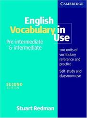 English vocabulary in use : pre-intermediate & intermediate : 100 units of vocabulary reference and practice : self-study and classroom use   Cover Image