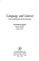 Language and context, the acquisition of pragmatics Cover Image